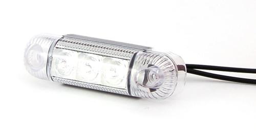 Światło pozycyjne białe 12/24V obrysowa przednia (3 x LED) W61 - zdjęcie 1