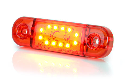 Światło pozycyjne czerwone 12/24V obrysowa tylna (12 x LED) W97.3 - zdjęcie 1