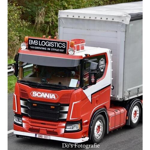 Osłona przeciwsłoneczna SCANIA S/R NG aluminium 40 cm wysokości bez wycięć Fox Parts łuk - Extra Low - zdjęcie 1