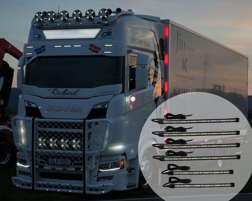 Dodatkowe oświetlenie policzków biała i pomarańczowa barwa LED 24V - zdjęcie 1