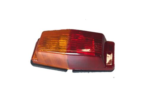 Double burner (pomarańczowo-czerwony klosz) żarówkowy - zdjęcie 1