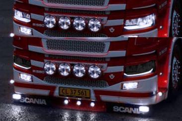 Dodatkowe białe zimne światło pozycyjne LED do reflektora SCANIA R/S 2016- - zdjęcie 1