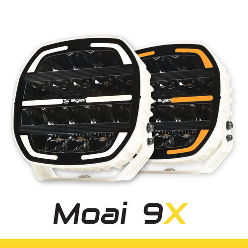 Reflektor dalekosiężny SKYLED Moai 9X White FI220 (162W biała i pomarańczowa pozycja) R149/R148/R10 - biała obudowa - zdjęcie 1
