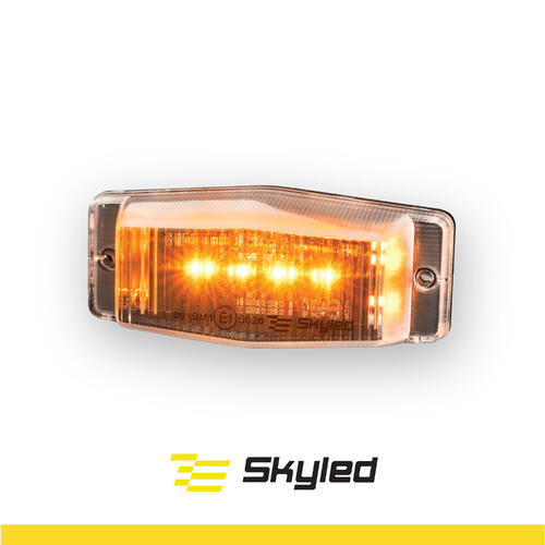 Double Burner SKYLED 24V (pomarańczowe światło/przezroczysty klosz) 8 LED - zdjęcie 1