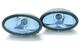 Komplet owalnych reflektorów dalekosiężnych FF 50 Blue 12V para - zdjęcie 2