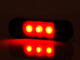 Światło pozycyjne czerwone (przydymiane) 12/24V obrysowa tylna (3 x LED) W275.1 BLACK - zdjęcie 3
