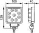 Lampa robocza LED ValueFit S1500 12/24V, 1500lm, 9 diod, prostokątna - zdjęcie 4