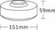 Światło ostrzegawcze (kogut) SKYLED UFO 12-24V (Magnes, pomarańczowy klosz, R65) wys: 59 mm I śr: 151 mm - zdjęcie 10