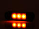 Światło pozycyjne pomarańczowe (przydymiane) 12/24V obrysowa boczna (3 x LED) W275.1 BLACK - zdjęcie 4