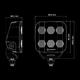 Lampa robocza UNITY EDGE STRANDS, 37W, 10-36V, 3940 Lm, światło rozproszone - zdjęcie 6