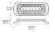 Lampa ostrzegawcza SKYLED z pomarańczowym światłem pozycyjnym 132x51 mm (stroboskop pomarańczowe światło 6 LED) R10 R148 R65 SAE - zdjęcie 5