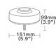 Światło ostrzegawcze (kogut) SKYLED UFO 12-24V (Śruba centralna, pomarańczowy klosz, R65) wys: 99 mm I śr: 151 mm - zdjęcie 11