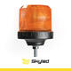 Światło ostrzegawcze (kogut) SKYLED 10-110V (Śruba centralna, pomarańczowy klosz, R65) wys: 158 mm I śr: 111 mm - zdjęcie 2