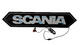 Podświetlany napis SCANIA (stal nierdzewna) / romb (czarny) - pomarańczowe światło LED 24V - zdjęcie 3