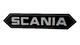Podświetlany napis Old School SCANIA (stal nierdzewna) / romb (czarny) - pomarańczowe światło LED 24V - zdjęcie 3