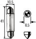 Żarówka rurka C10W (12V/10W), nr kat. 8GM 002 091-131 - zdjęcie 4