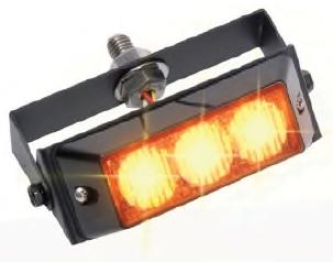 Lampa ostrzegawcza ze wspornikiem (stroboskop - pomarańczowe światło LED) EMC, R65 IP67 - 3 diody LED, nr kat. L55.00.DV.KIT - zdjęcie 1