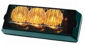 Lampa ostrzegawcza (stroboskop - pomarańczowe światło LED) EMC, IP67 - 3 diody LED, nr kat. L52.00.DV - zdjęcie 1