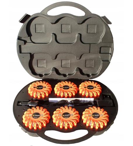 Zestaw 6 stroboskopów na magnes (pomarańczowa obudowa), nr kat. 13SL900022 - zdjęcie 1