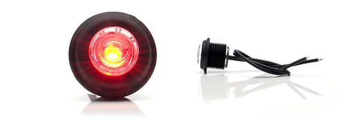 Światło pozycyjne (okrągłe) czerwone 12/24V obrysowa tylna (1 x LED) W80, nr kat. 13.669.2 - zdjęcie 1
