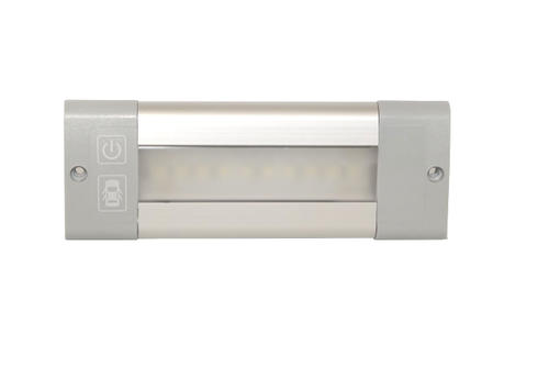 Oświetlenie wnętrza LED (12V/24V, prostokątne, zintegrowany sterownik drzwiami, 11.43cm), nr kat. 13EW041022 - zdjęcie 1
