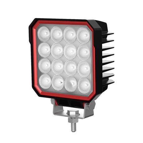 Lampa robocza SKYLED kwadratowa czerwona ramka 16 LED, 10-32V, 48W, 4320 Lm, IP67/69K (światło rozproszone), nr kat. 13SL50172 - zdjęcie 1