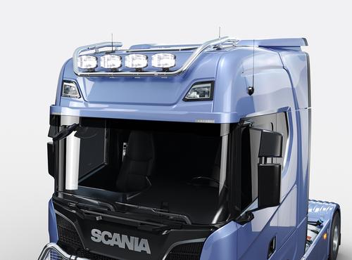 Rama dachowa TOP do Scania R 2016- i S, spływająca między światła na 4 odbiorniki z wiązką i zaciskami, nr kat. 1186461022 - zdjęcie 1