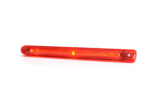 Światło pozycyjne czerwone światłowodowe (237 mm) 12/24V obrysowa tylne (czerwony klosz) W38, nr kat. 13.184KR.2 - zdjęcie 1