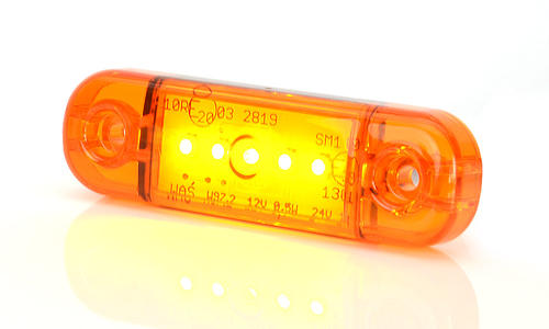 Światło pozycyjne pomarańczowe 12/24V obrysowa boczna (5 x LED) W97.2, nr kat. 13.711.2 - zdjęcie 1