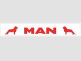 Osłona przeciwbłotna/fartuch (2380x350mm) - czerwony napis "MAN", nr kat. 46500906